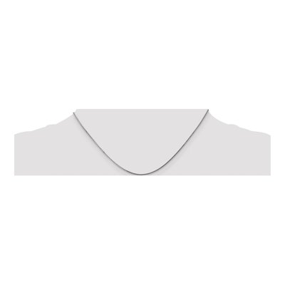 14K White Gold 1.3mm Curb Chain – view 6