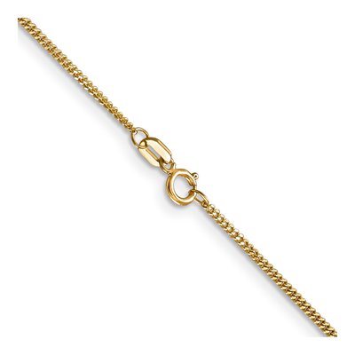 14K Yellow Gold 1.3mm Curb Chain – view 5