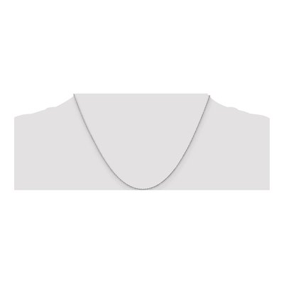 14K White Gold 0.8mm Light Rope Chain – view 5