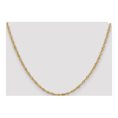 14K Yellow Gold 2mm Singapore Chain – view 5