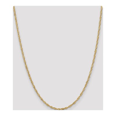 14K Yellow Gold 2mm Singapore Chain – view 5