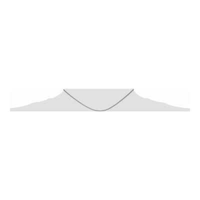 14K White Gold 1.7mm Wheat Chain – view 4