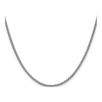 14K White Gold 2.1mm Wheat Chain – view 3