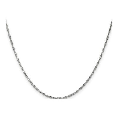 14K White Gold 1.4mm Singapore Chain – view 3