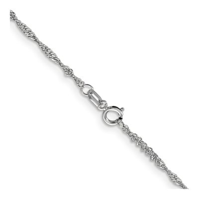 14K White Gold 1.4mm Singapore Chain – view 5