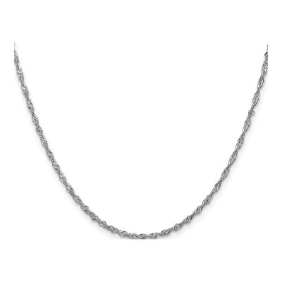 14K White Gold 1.7mm Singapore Chain – view 3