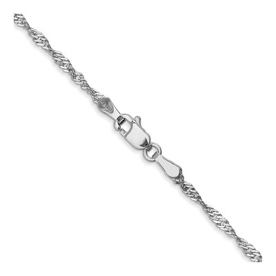 14K White Gold 1.7mm Singapore Chain – view 4