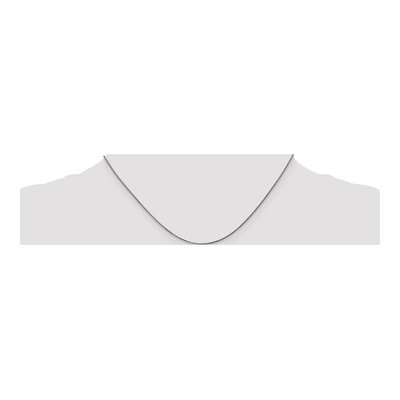 14K White Gold 1.05mm Diamond-Cut Wheat Chain – view 6