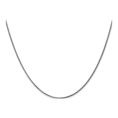 14K White Gold 1.05mm Diamond-Cut Wheat Chain – view 3