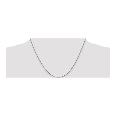 14K White Gold 1.05mm Diamond-Cut Wheat Chain – view 5