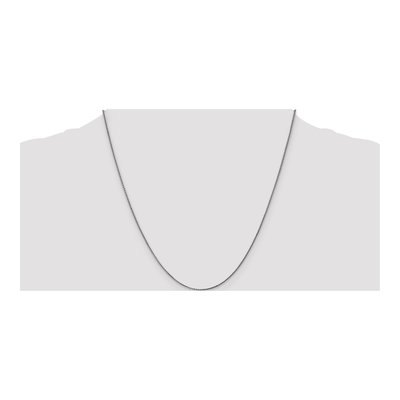 14K White Gold 1.05mm Diamond-Cut Wheat Chain – view 5