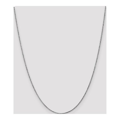 14K White Gold 1.05mm Diamond-Cut Wheat Chain – view 5