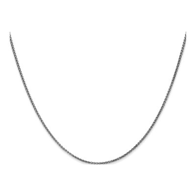 14K White Gold 1.25mm Diamond-Cut Wheat Chain – view 3