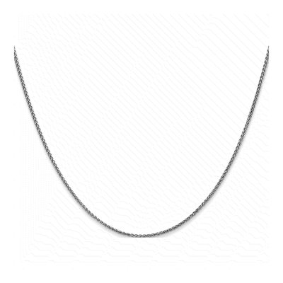 14K White Gold 1.25mm Diamond-Cut Wheat Chain – view 4