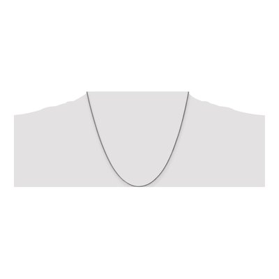 14K White Gold 1.25mm Diamond-Cut Wheat Chain – view 5