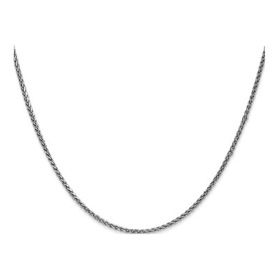 14K White Gold 1.7mm Diamond-Cut Wheat Chain – view 3