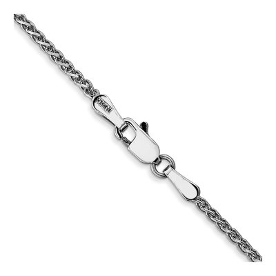 14K White Gold 1.7mm Diamond-Cut Wheat Chain – view 4