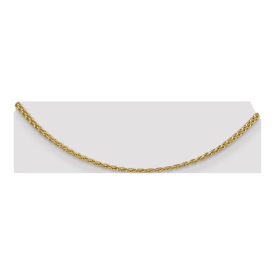 14K Yellow Gold 2.1mm Wheat Chain – view 4
