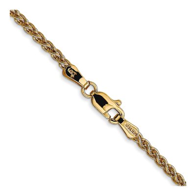 14K Yellow Gold 2.1mm Wheat Chain – view 5