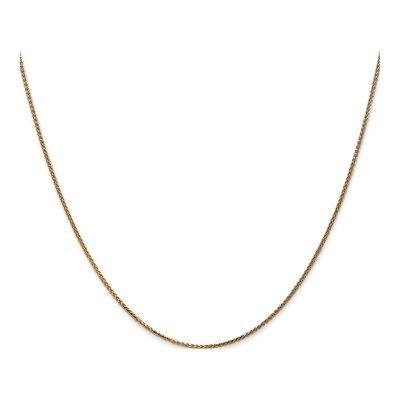 14K Yellow Gold 1.05mm Diamond-Cut Wheat Chain – view 3
