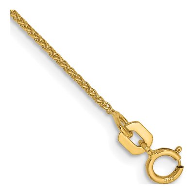 14K Yellow Gold Spiga Chain Bracelet, 7 in
