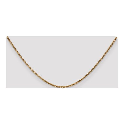 14K Yellow Gold 2.1mm Diamond-Cut Wheat Chain – view 5