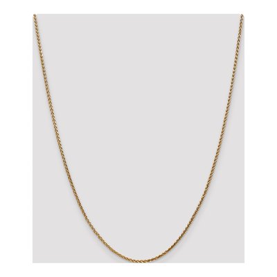 14K Yellow Gold 2.1mm Diamond-Cut Wheat Chain – view 5