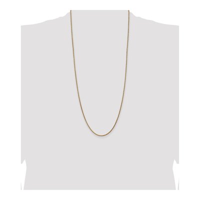 14K Yellow Gold 2.1mm Diamond-Cut Wheat Chain – view 5