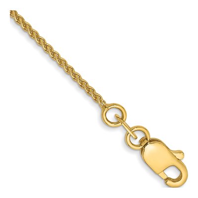 14K Yellow Gold 1.05mm Wheat Chain Bracelet