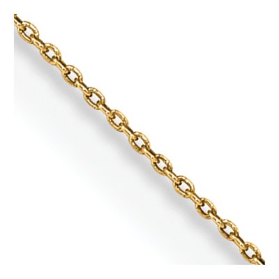 14K Yellow Gold 0.75mm Cable Chain