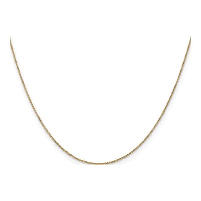 14K Yellow Gold 0.75mm Round Open Cable Chain – view 3