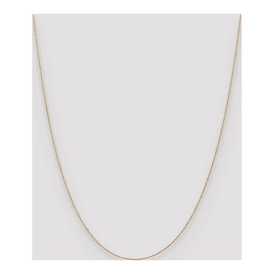 14K Yellow Gold 0.75mm Round Open Cable Chain – view 5
