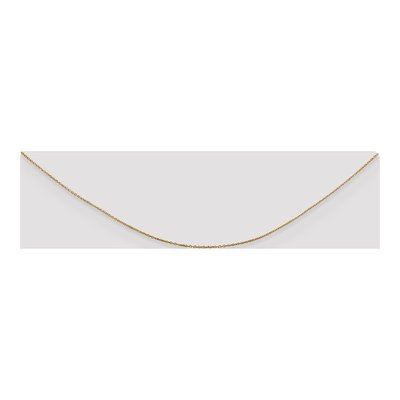 14K Yellow Gold 0.6mm Diamond-Cut Round Open Cable Chain – view 4