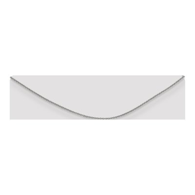 14K White Gold 1.4mm Round Open Cable Chain – view 4