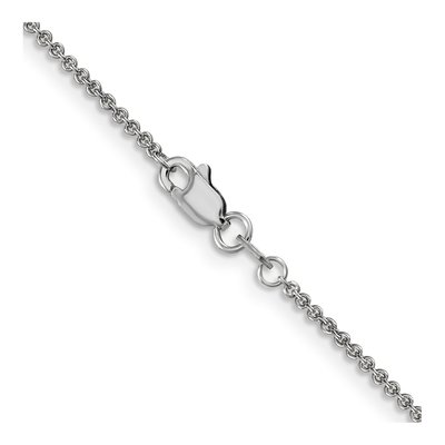 14K White Gold 1.4mm Round Open Cable Chain – view 5