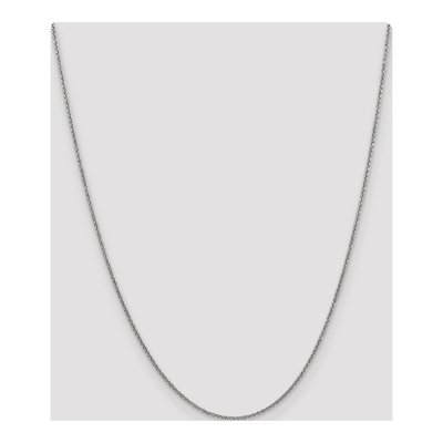 14K White Gold 1.4mm Round Open Cable Chain – view 5