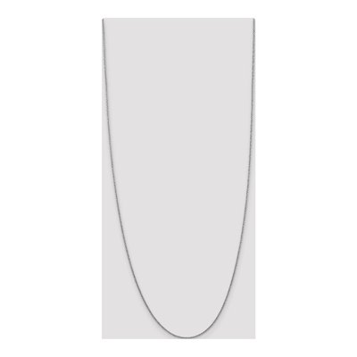14K White Gold 1.4mm 30-Inch Round Open Cable Chain – view 5