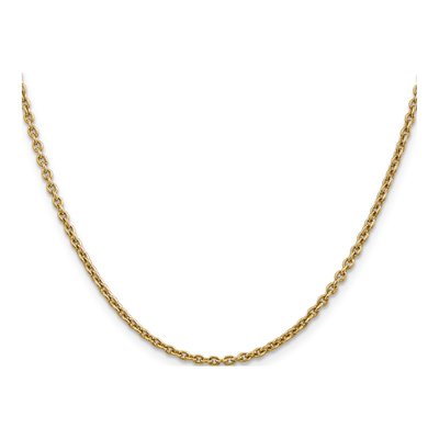 14K Yellow Gold 2.2mm Cable Forzantine Chain – view 2