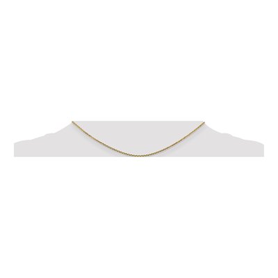 14K Yellow Gold 1.45mm Diamond-Cut Cable Chain – view 3