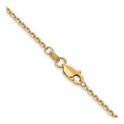 14K Yellow Gold 1.45mm Diamond-Cut Cable Chain – view 4