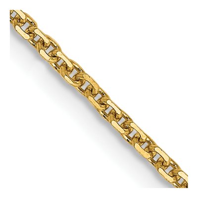 14K Yellow Gold 1.45mm Diamond-Cut Cable Chain