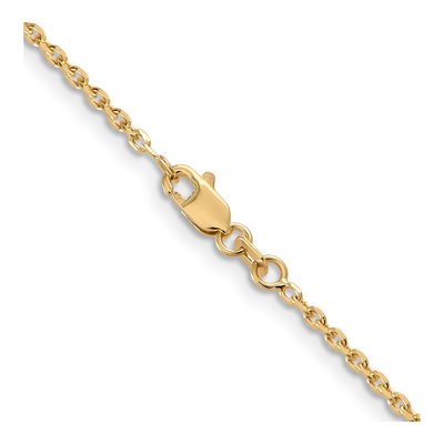 14K Yellow Gold 1.65mm Diamond-Cut Cable Chain – view 3