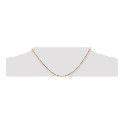 14K Yellow Gold 1.65mm Diamond-Cut Cable Chain – view 4