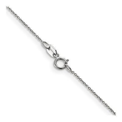 14K White Gold 0.75mm Cable Chain – view 4