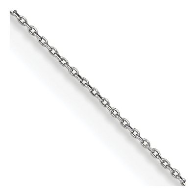 14K White Gold 0.75mm Cable Chain