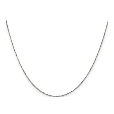 14K White Gold 0.75mm Cable Chain – view 2