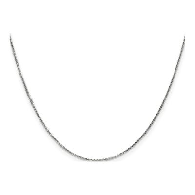 14K White Gold 0.95mm Diamond-Cut Cable Chain – view 2