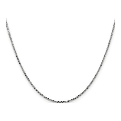 14K White Gold 1.45mm Diamond-Cut Cable Chain – view 3