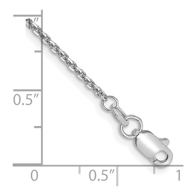 14K White Gold 1.45mm Diamond-Cut Cable Chain Anklet – view 2