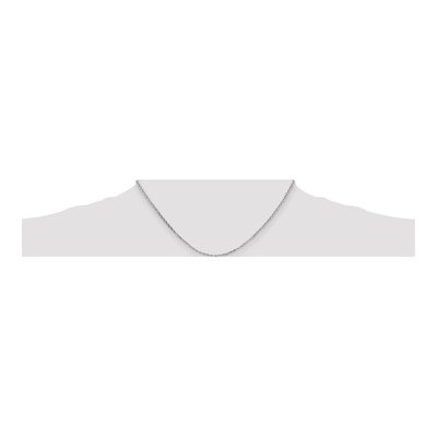 14K White Gold 1.65mm Diamond-Cut Cable Chain – view 5